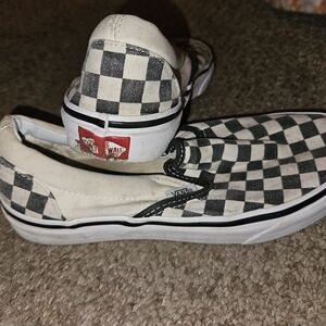 Vans Womens Checkered Slip-On Sneakers